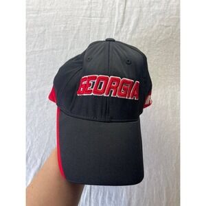Georgia Bulldogs Baseball Cap Black Red One Size Fits All Russell Adjustable
